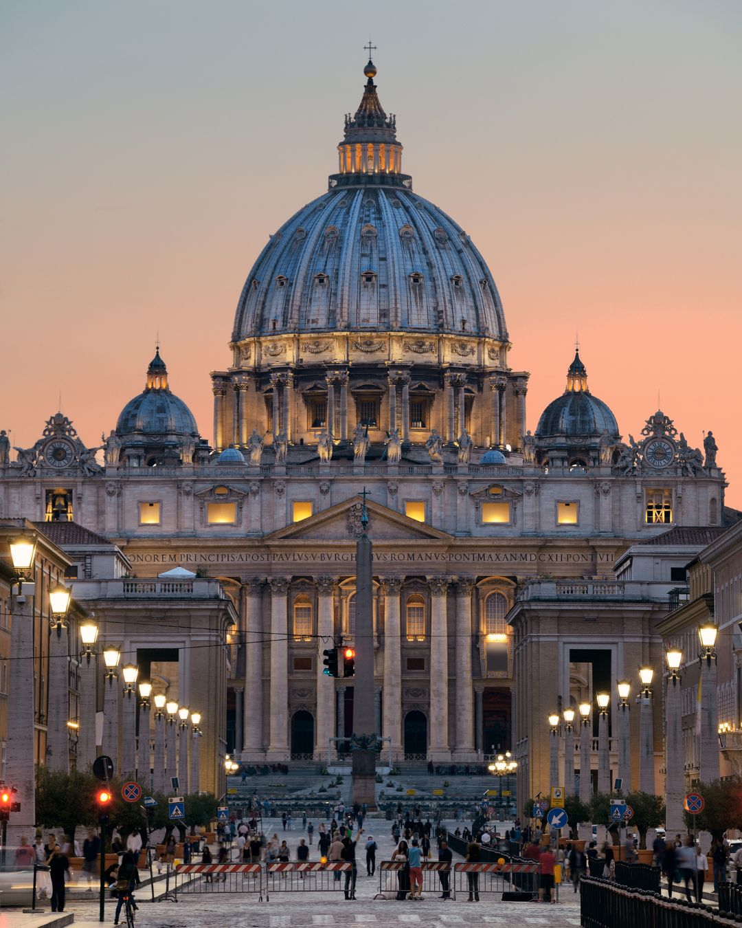 Skats uz St. Peter's Basilica netālu no Rome