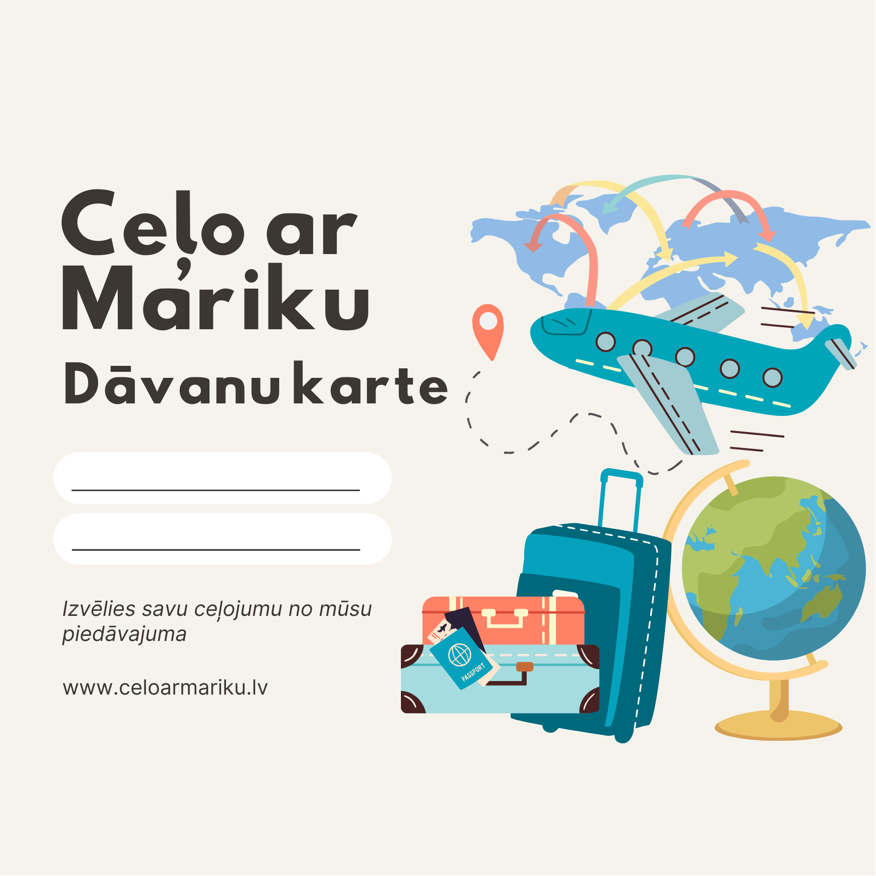 Ceļo ar Mariku DĀVANU KARTE