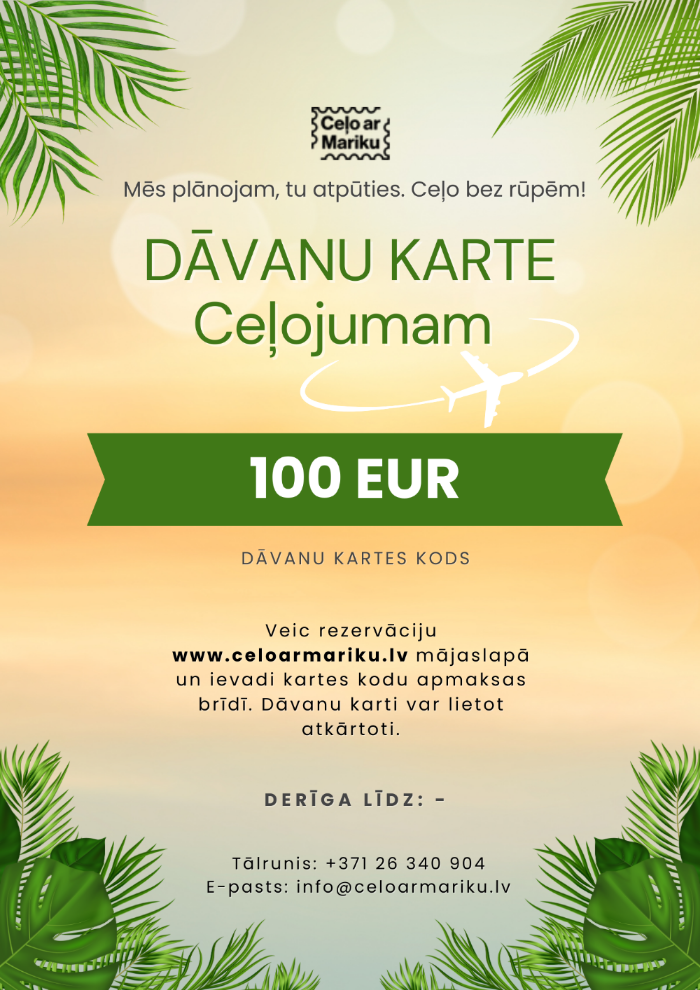Ceļo ar Mariku DĀVANU KARTE